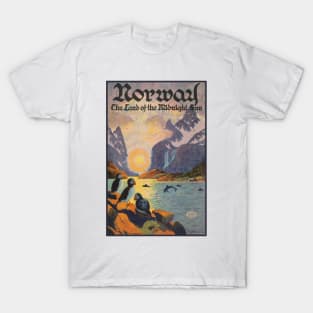 Norway Land of the Midnight Sun Vintage Poster 1925 T-Shirt